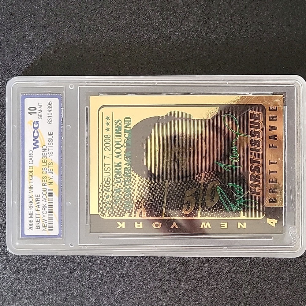 🔥 Brett Favre Gold Forst issue New York Jets Card